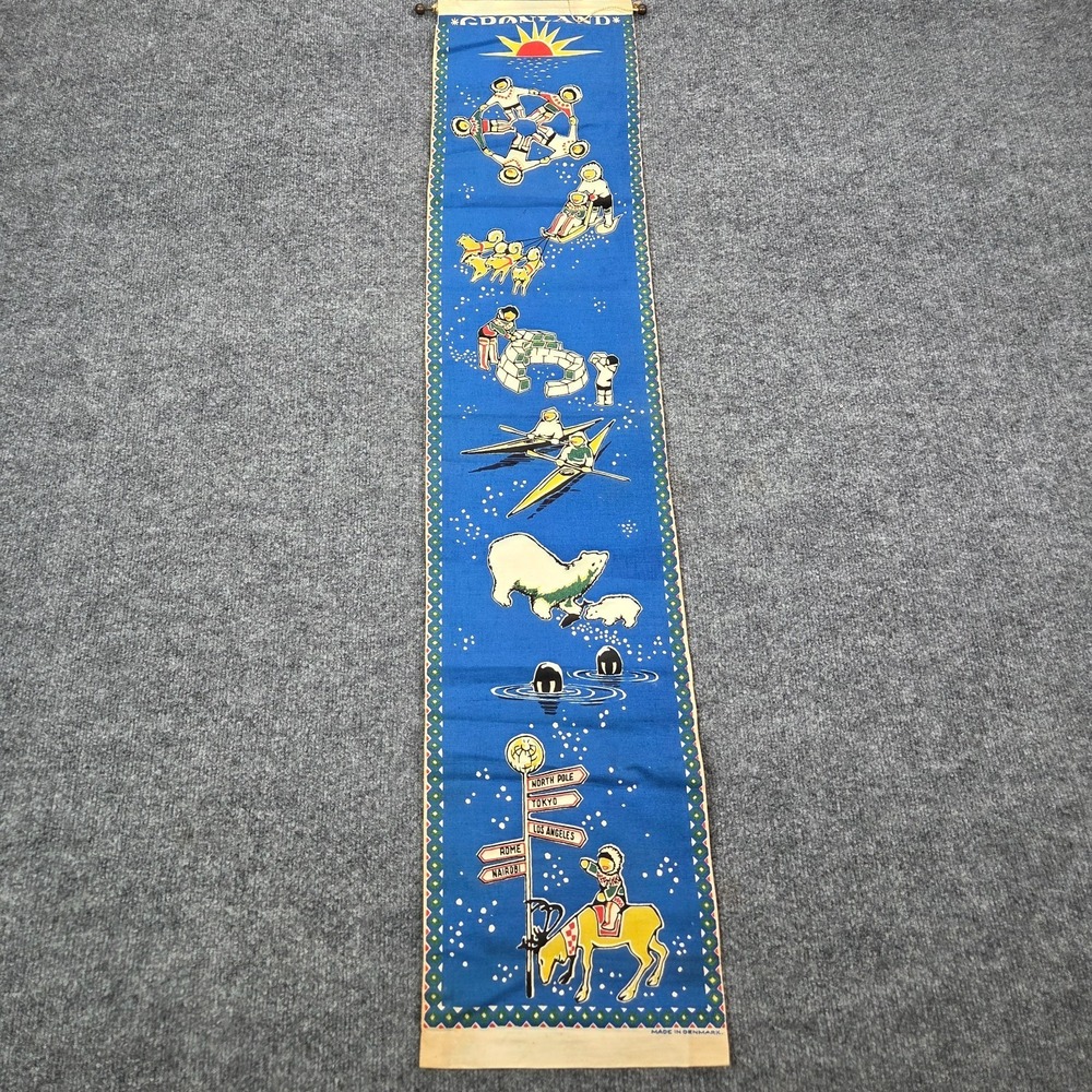 Gronland Greenland Wall Art Hanging Scroll Native 10"X47"